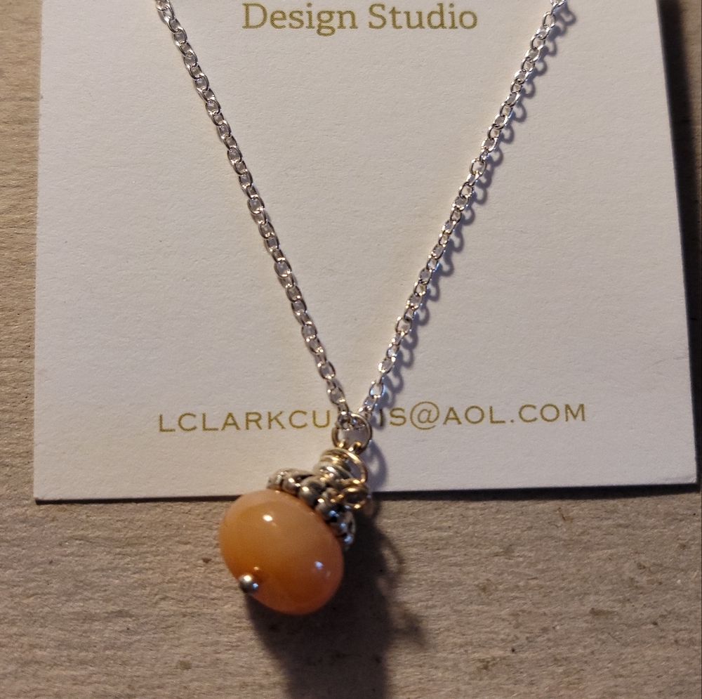 Carnelian Pumpkin 16" chain / pendant